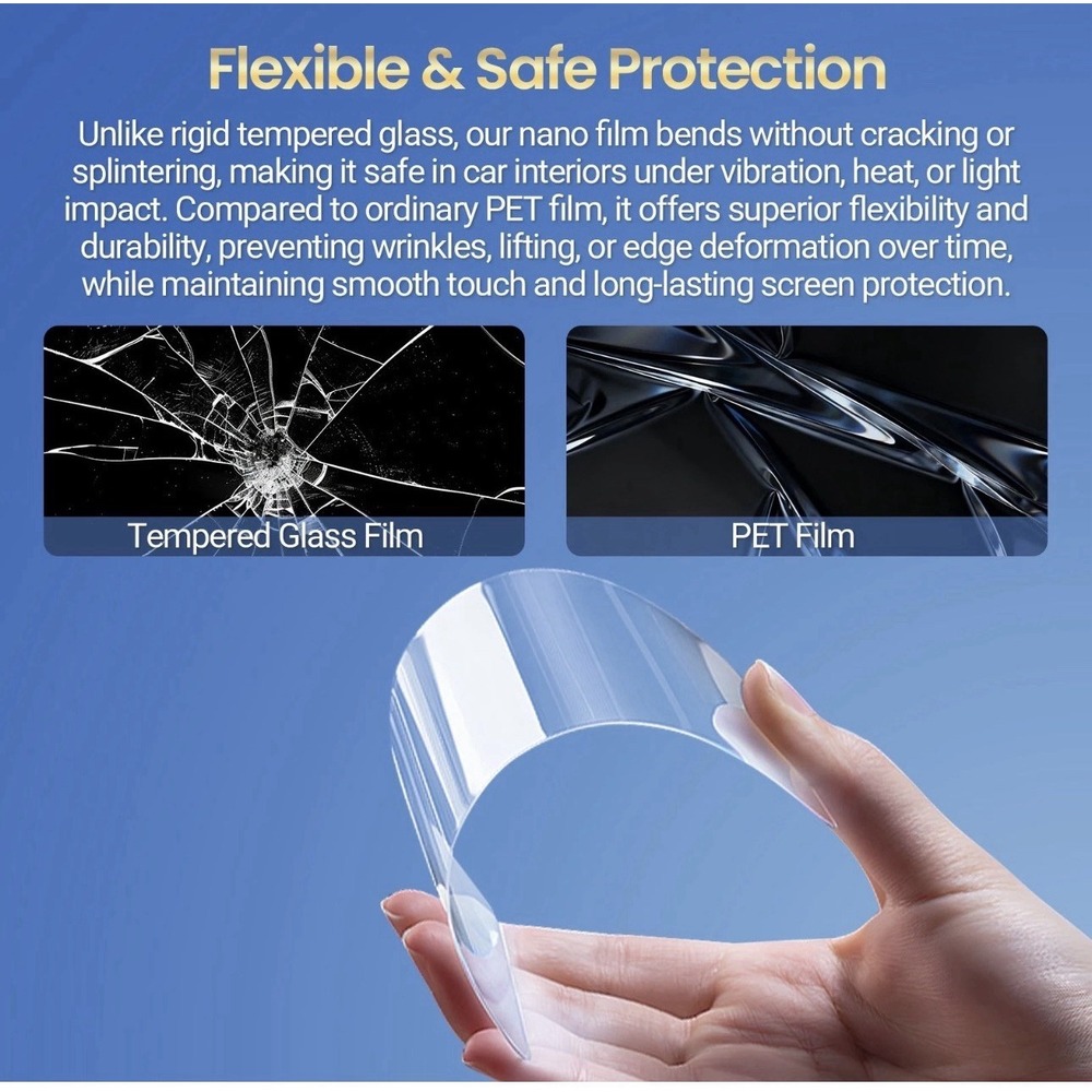RUIYA Car Touch Screen Protector 2 Pcs Nano Film For 2022-2024 Nissan Frontier - Picture 7 of 11